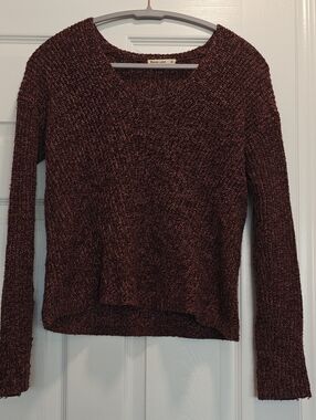 Cozy Burgundy Knit Sweater